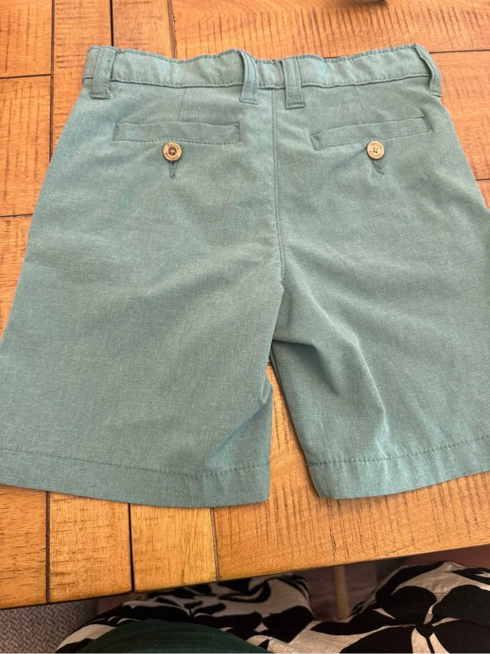 Tailor Vintage Light blue Flat Front Linen Shorts